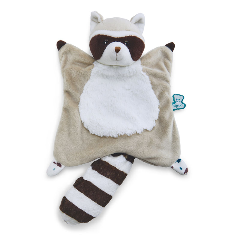  filoo léon the raccoon baby comforter beige white 